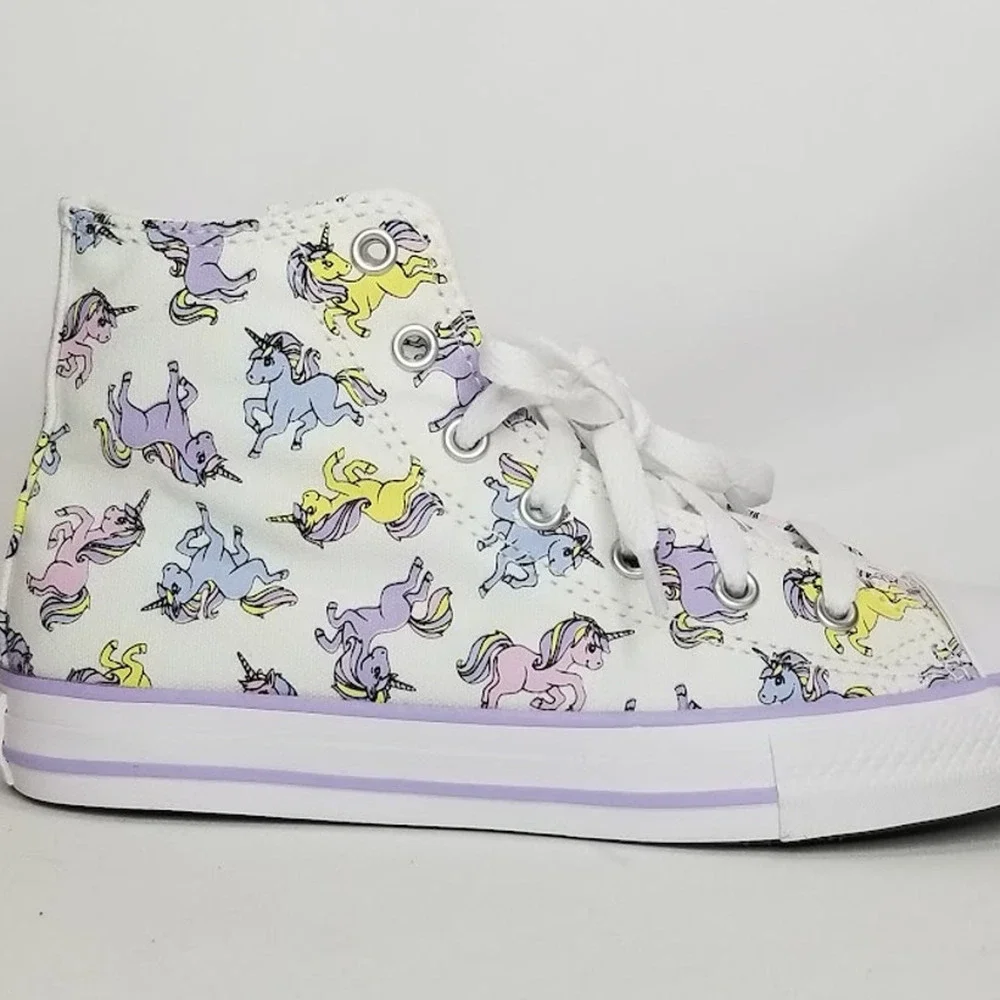 Converse Youth CTAS Unicorn Hi Tops Sneakers White Size 3 NIB A00927F